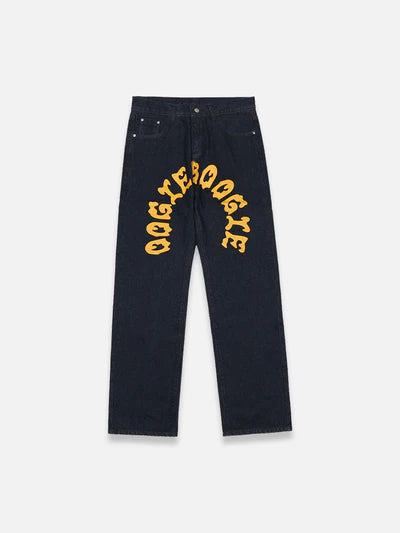 Boogle Print Denim Jeans