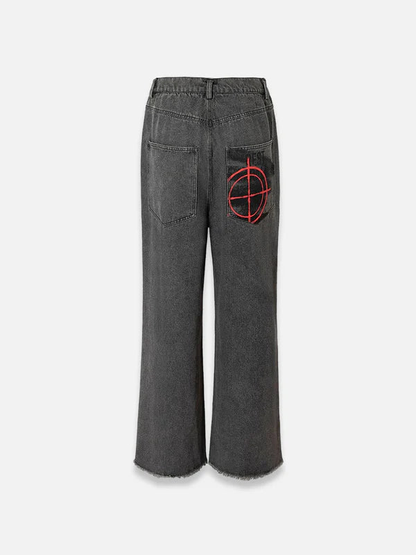 Cartoon Target Denim Jeans