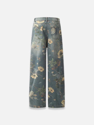 Floral Denim Jeans