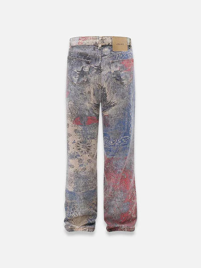 Rugged Tapestry Denim Jeans
