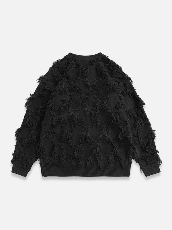 Shredded Texture Sweater - Vurless