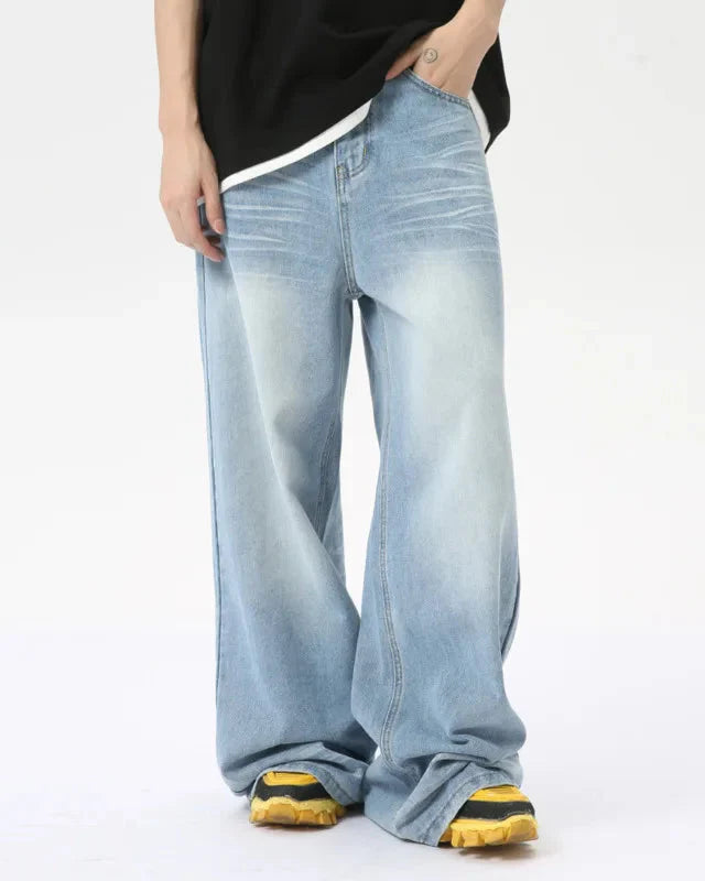 Faded Light Wash Denim