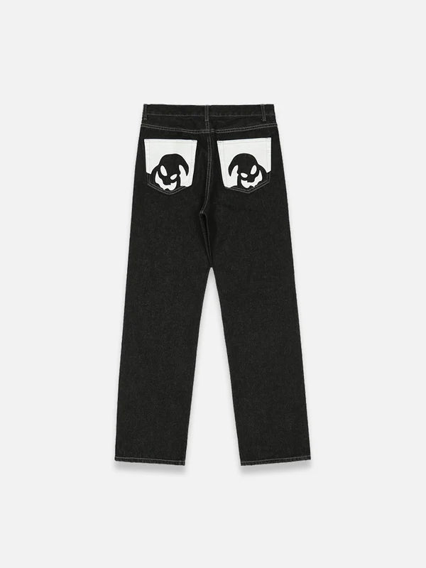 Boogle Print Denim Jeans