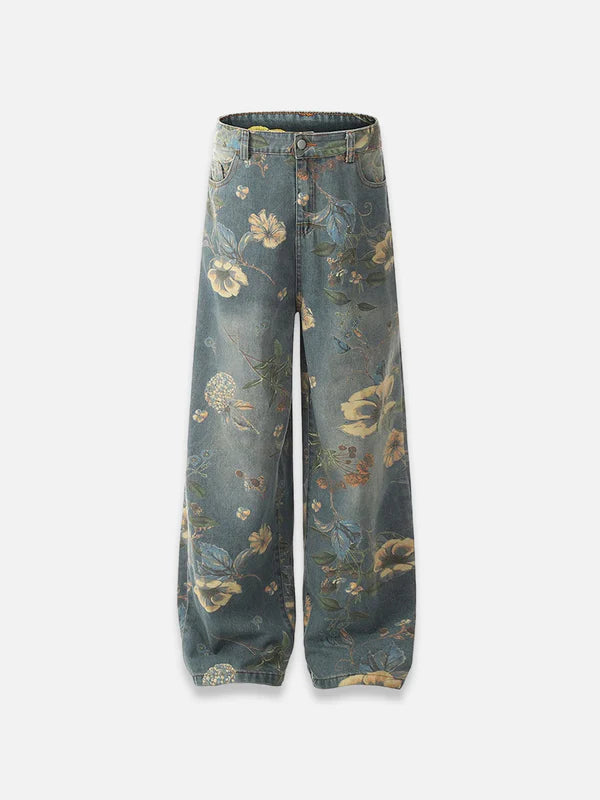 Floral Denim Jeans