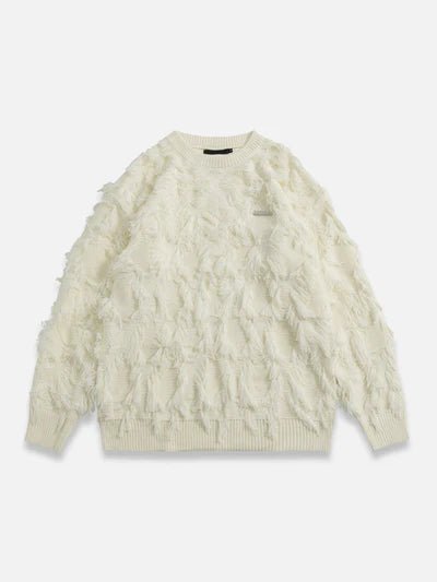 Shredded Texture Sweater - Vurless